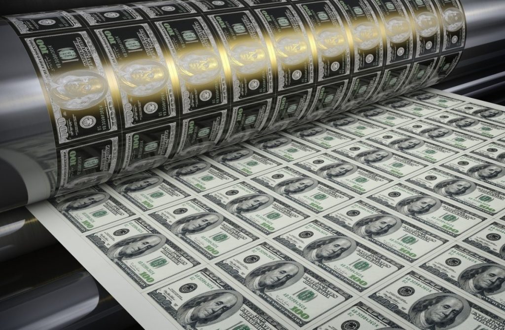 The US Federal Reserve is printing dollars where the money is going