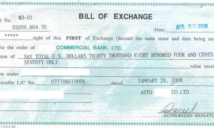 What is a bill of exchange